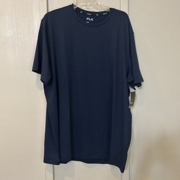 FLX Mens Shirt XXLT Urban Commuter Navy Waters Stretch Comfort Gym Workout - Picture 1 of 8